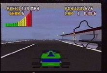 une photo d'Ã©cran de Checkered Flag sur Atari Jaguar